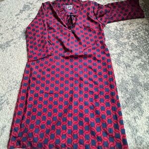 Mud Pie Navy and Red Ruffle Dress